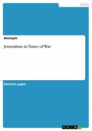 Cover of the book Journalism in Times of War by Bob Chipman