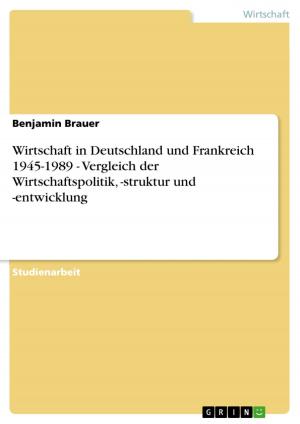 Cover of the book Wirtschaft in Deutschland und Frankreich 1945-1989 - Vergleich der Wirtschaftspolitik, -struktur und -entwicklung by Kerstin Schatzig