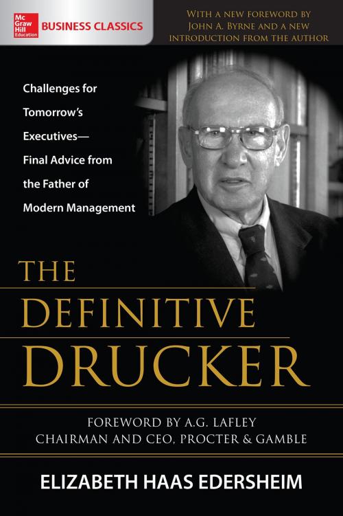 Cover of the book The Definitive Drucker by Elizabeth Haas Edersheim, McGraw-Hill Education