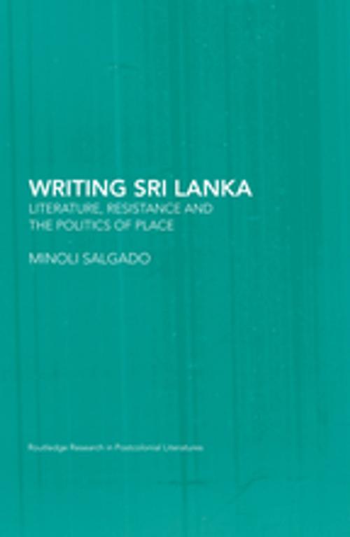 Cover of the book Writing Sri Lanka by Minoli Salgado, Taylor and Francis