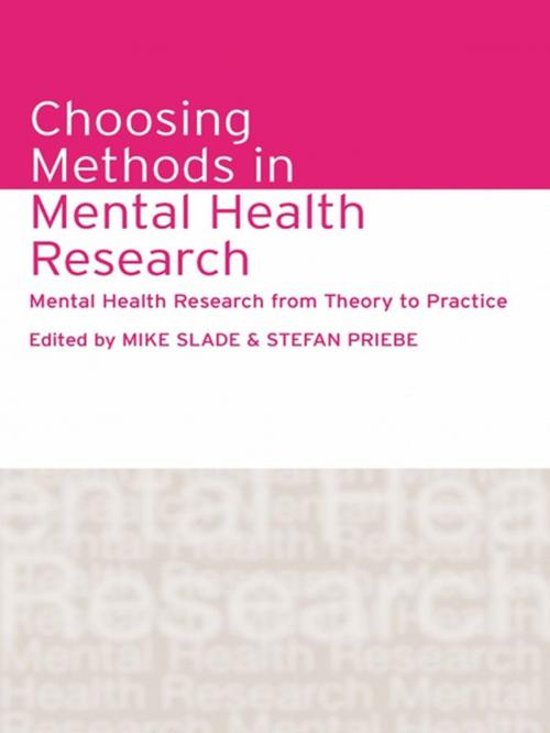 Cover of the book Choosing Methods in Mental Health Research by , Taylor and Francis