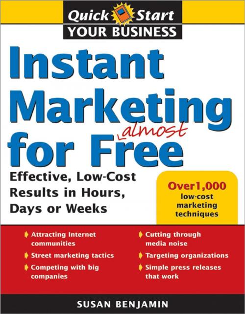Cover of the book Instant Marketing for Almost Free by Susan Benjamin, Sourcebooks