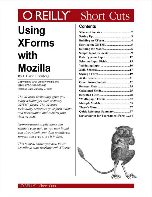 Cover of the book Using XForms with Mozilla by J. David Eisenberg, O'Reilly Media