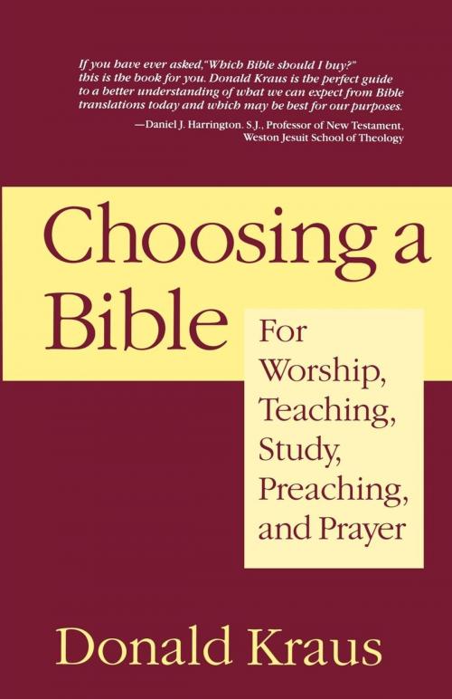 Cover of the book Choosing a Bible by Donald Kraus, Church Publishing Inc.