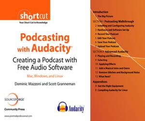 Cover of the book Podcasting with Audacity by Kevin M. White