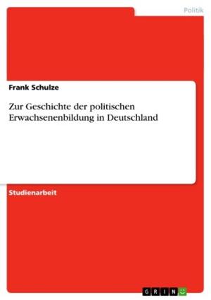 Book cover of Zur Geschichte der politischen Erwachsenenbildung in Deutschland