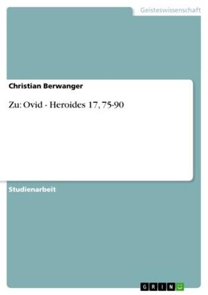 Cover of the book Zu: Ovid - Heroides 17, 75-90 by Marvin Hanisch
