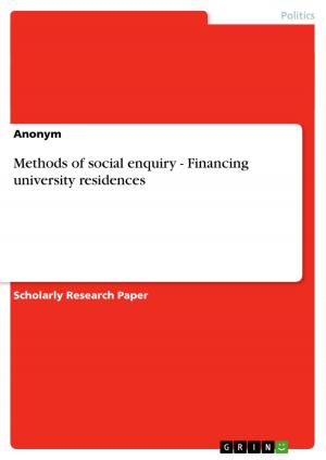 Cover of the book Methods of social enquiry - Financing university residences by Sarah Dorst