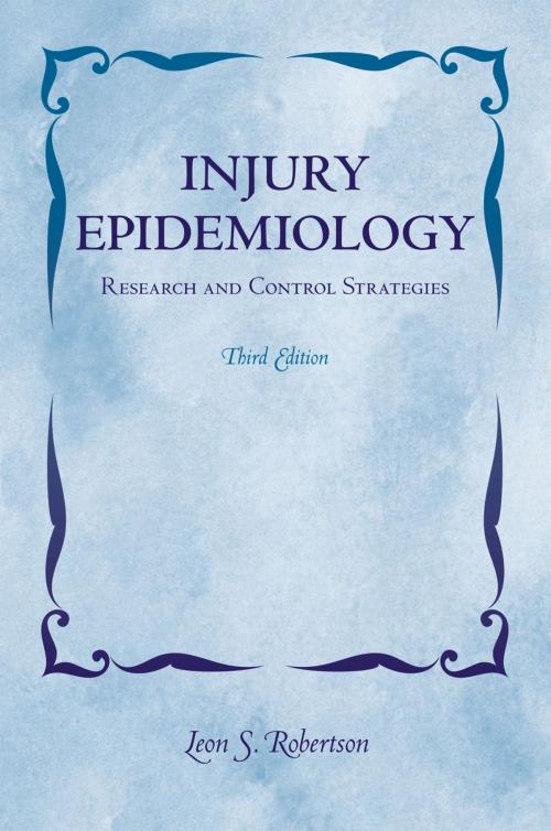 Cover of the book Injury Epidemiology by Leon Robertson, Oxford University Press