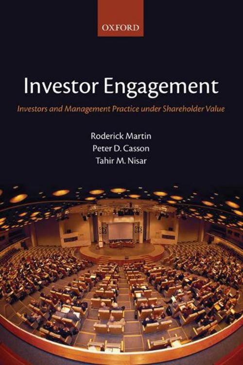 Cover of the book Investor Engagement by Roderick Martin, Peter D. Casson, Tahir M. Nisar, OUP Oxford