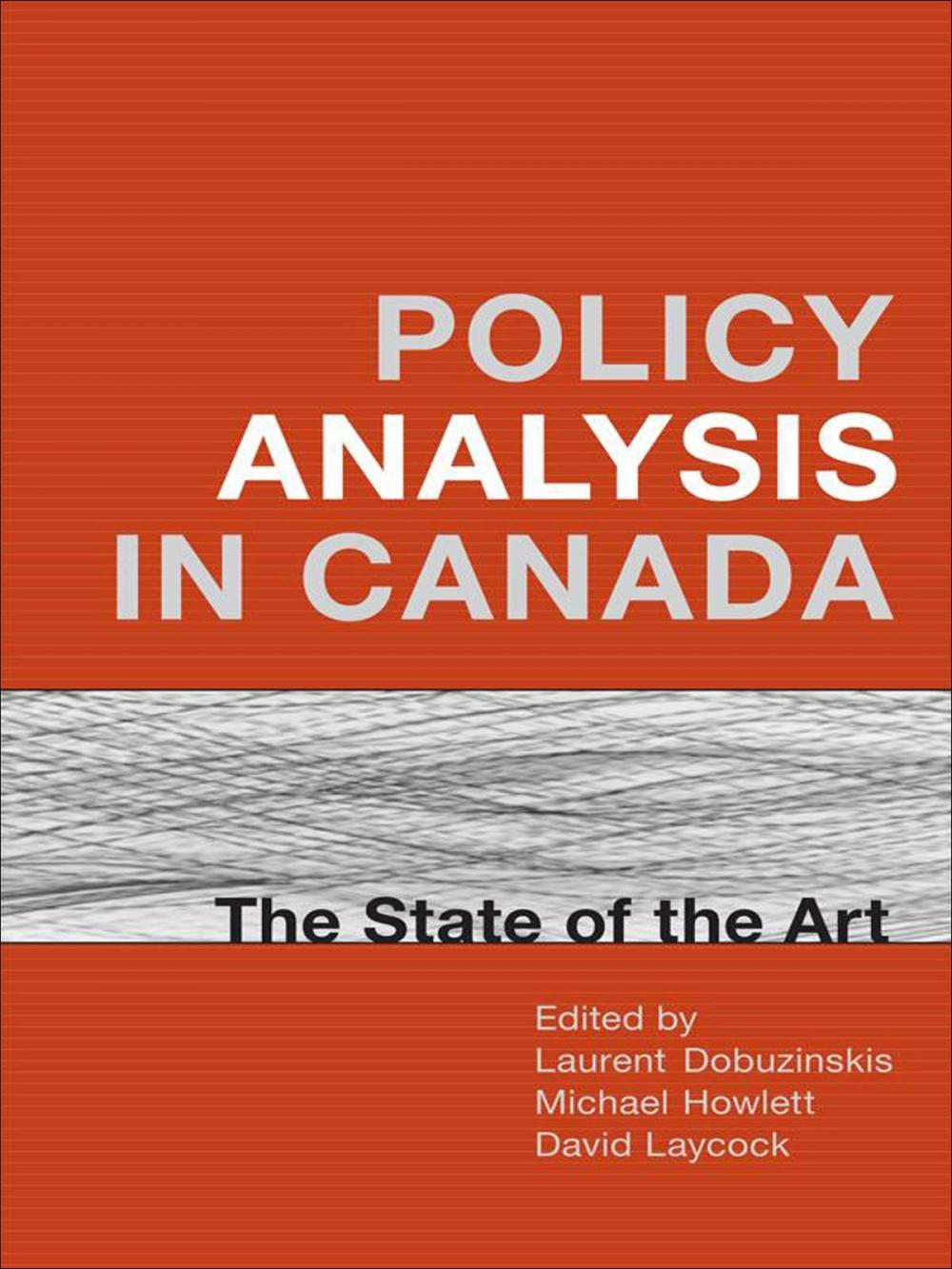 Big bigCover of Policy Analysis in Canada