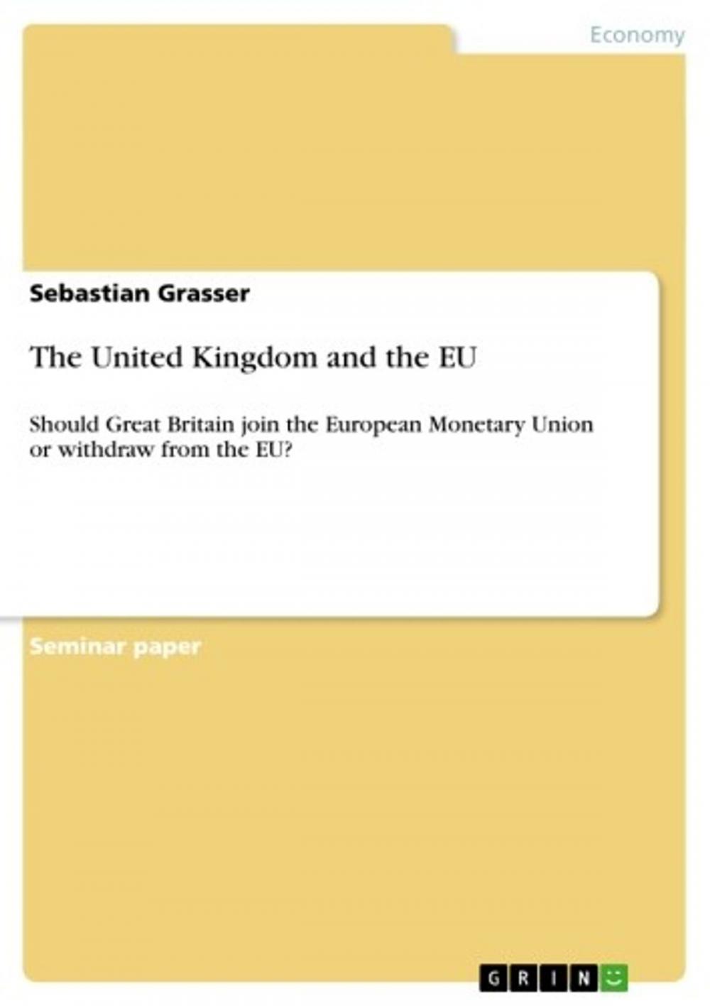 Big bigCover of The United Kingdom and the EU