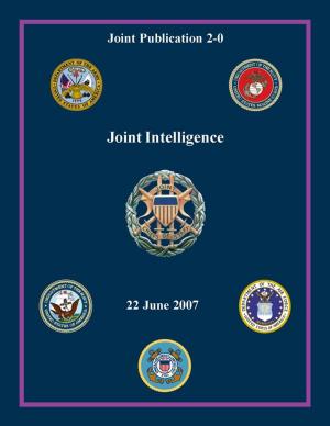 Cover of Joint Intelligence: Joint Publication 2-0