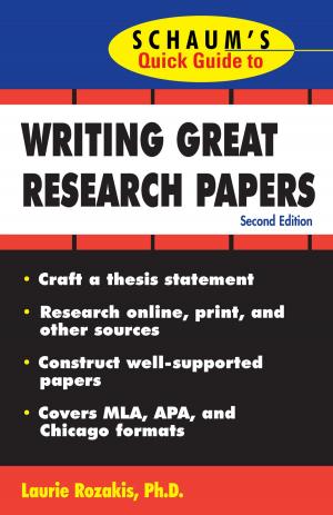Book cover of Schaum's Quick Guide to Writing Great Research Papers