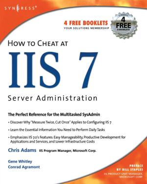 Cover of How to Cheat at IIS 7 Server Administration