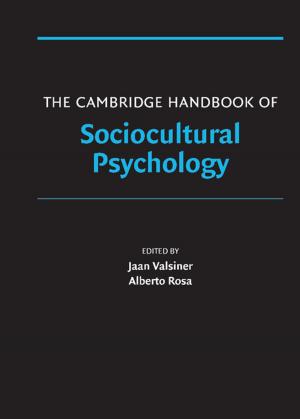 Cover of the book The Cambridge Handbook of Sociocultural Psychology by Benjamin C. Jantzen