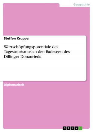Cover of Wertschöpfungspotentiale des Tagestourismus an den Badeseen des Dillinger Donaurieds