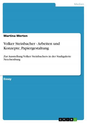 Cover of the book Volker Steinbacher - Arbeiten und Konzepte, Papiergestaltung by Manuel Kappernagel