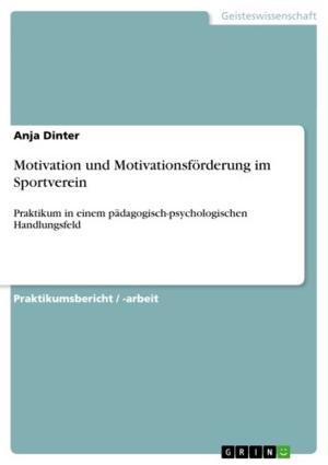 Cover of the book Motivation und Motivationsförderung im Sportverein by Marvin Munke