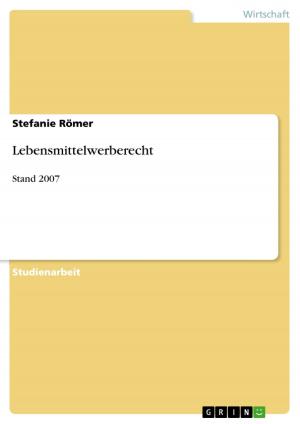 Cover of the book Lebensmittelwerberecht by Sarah Mayr