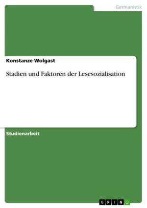 Cover of the book Stadien und Faktoren der Lesesozialisation by Lorraine Möller