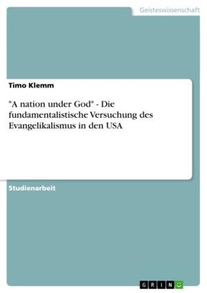 Cover of the book 'A nation under God' - Die fundamentalistische Versuchung des Evangelikalismus in den USA by Jens Müller