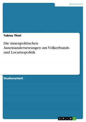 Cover of the book Die innenpolitischen Auseinandersetzungen um Völkerbunds- und Locarnopolitik by Benjamin Finkenrath