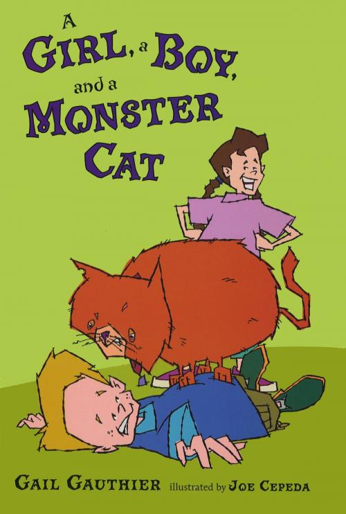 Cover of the book A Girl, a Boy, and a Monster Cat by Gail Gauthier, Penguin Young Readers Group