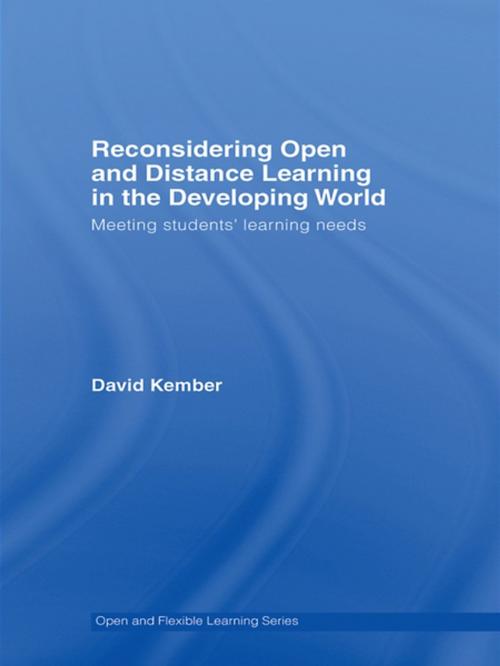 Cover of the book Reconsidering Open and Distance Learning in the Developing World by David Kember, Taylor and Francis