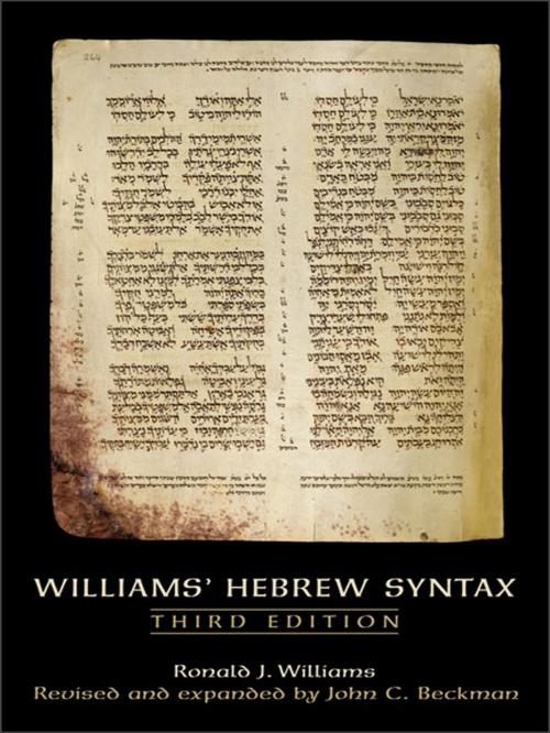 Cover of the book Williams' Hebrew Syntax (3rd Edition) by John C. Beckman, University of Toronto Press, Scholarly Publishing Division