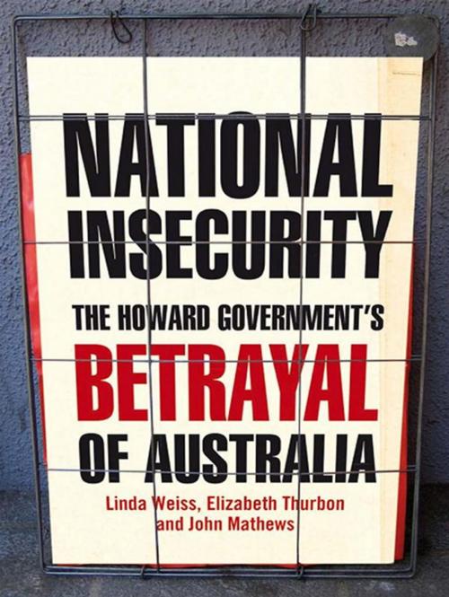 Cover of the book National Insecurity by Linda Weiss, Elizabeth Thurbon, John Mathews, Allen & Unwin