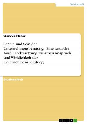 Cover of the book Schein und Sein der Unternehmensberatung - Eine kritische Auseinandersetzung zwischen Anspruch und Wirklichkeit der Unternehmensberatung by Liane Weigel