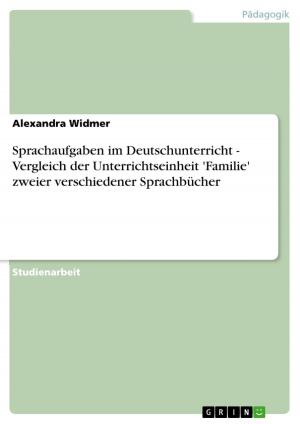 Book cover of Sprachaufgaben im Deutschunterricht - Vergleich der Unterrichtseinheit 'Familie' zweier verschiedener Sprachbücher