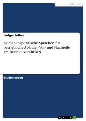 Cover of the book Domänenspezifische Sprachen für betriebliche Abläufe - Vor- und Nachteile am Beispiel von BPMN by Benjamin Schwinge