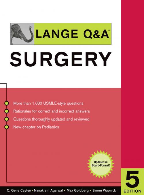 Cover of the book Lange Q&A Surgery, Fifth Edition by C. Gene Cayten, Max Goldberg, Nanakram Agrawal, McGraw-Hill Education