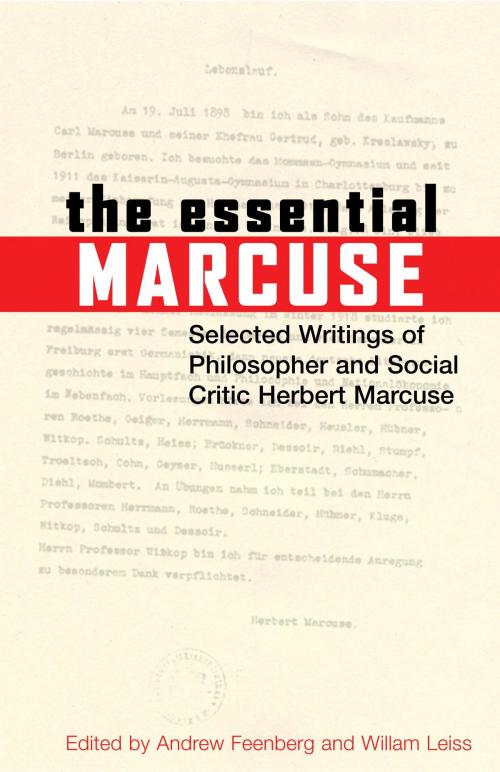 Cover of the book The Essential Marcuse by Herbert Marcuse, Beacon Press