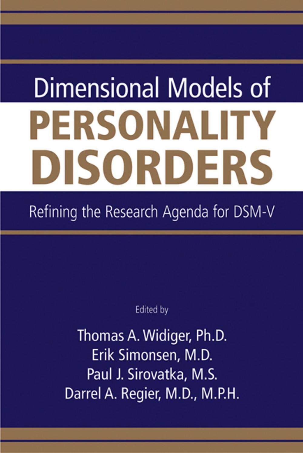 Big bigCover of Dimensional Models of Personality Disorders