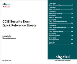 Cover of the book CCIE Security Exam Quick Reference Sheets by Richard Templar