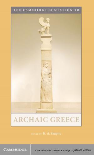 Cover of the book The Cambridge Companion to Archaic Greece by Giuditta Cordero-Moss