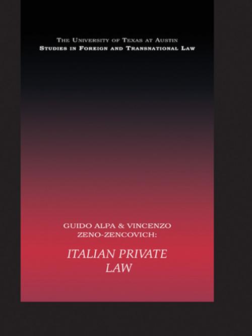 Cover of the book Italian Private Law by Guido Alpa, Vincenzo Zeno-Zencovich, Taylor and Francis