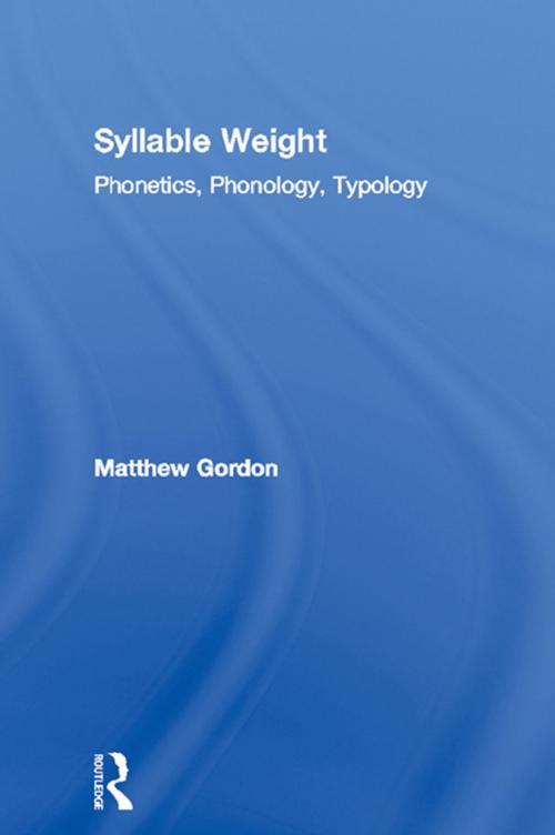 Cover of the book Syllable Weight by Matthew Gordon, Taylor and Francis