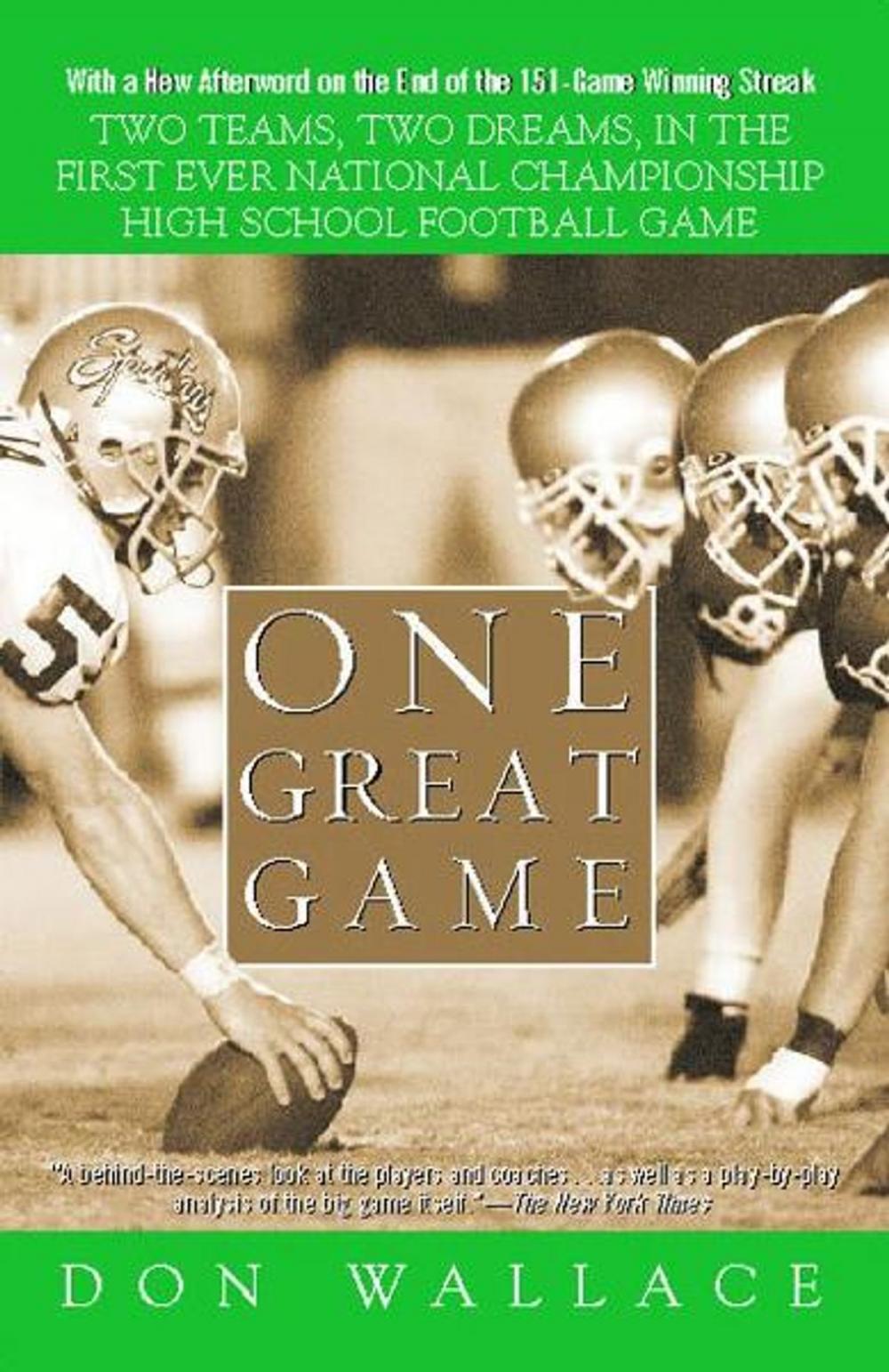Big bigCover of One Great Game