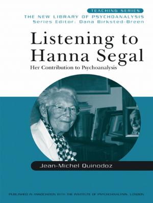 Book cover of Listening to Hanna Segal