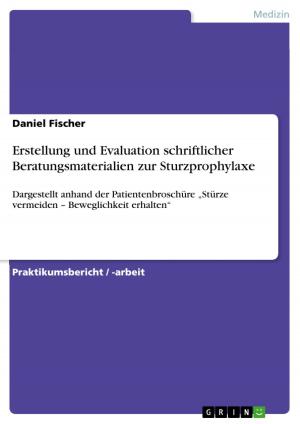 Cover of the book Erstellung und Evaluation schriftlicher Beratungsmaterialien zur Sturzprophylaxe by Maximilian Hartwich