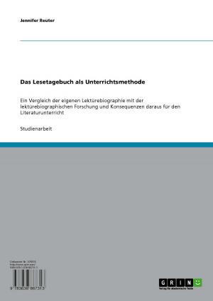 Cover of the book Das Lesetagebuch als Unterrichtsmethode by GRIN Verlag