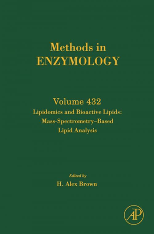 Cover of the book Lipidomics and Bioactive Lipids: Mass Spectrometry Based Lipid Analysis by H. Alex Brown, Elsevier Science