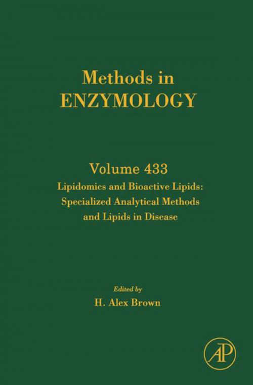 Cover of the book Lipidomics and Bioactive Lipids: Specialized Analytical Methods and Lipids in Disease by H. Alex Brown, Elsevier Science