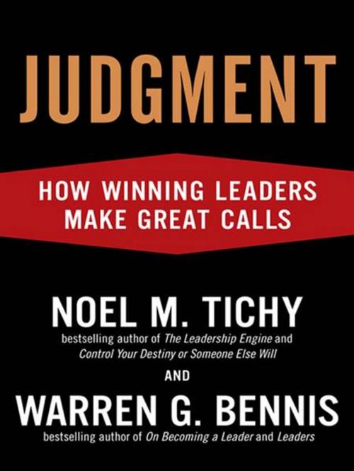 Cover of the book Judgment by Noel M. Tichy, Warren G. Bennis, Penguin Publishing Group