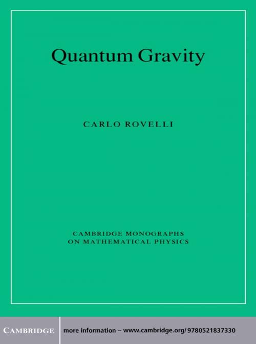 Cover of the book Quantum Gravity by Carlo Rovelli, Cambridge University Press