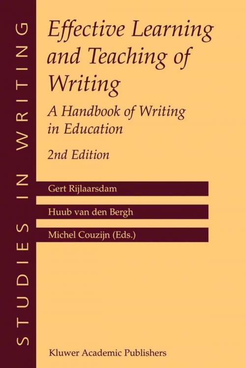 Cover of the book Effective Learning and Teaching of Writing by , Springer Netherlands